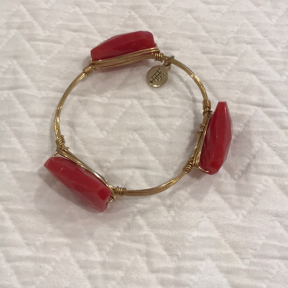 Stone bangle bracelet